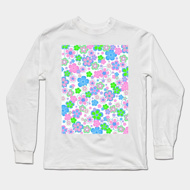 COLORFUL Flowers Blooming Long Sleeve T-Shirt by SartorisArt1